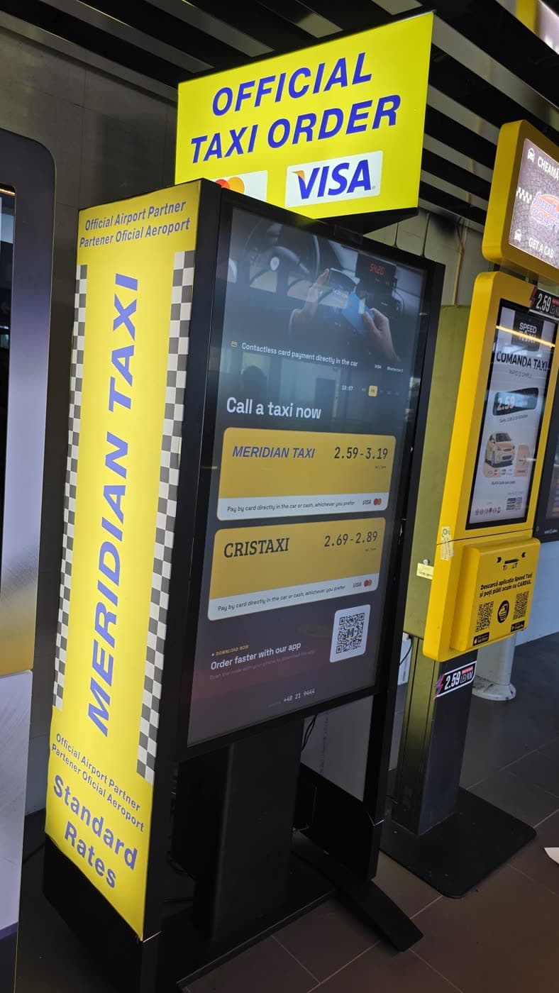 Chioșc Meridian Taxi - partener oficial al aeroportului